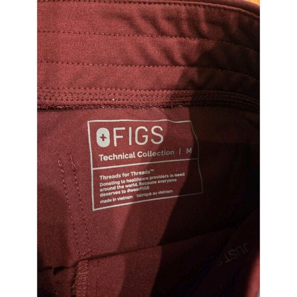 Figs Technical Collection Zamora jogger scrub pants Sz M Burgundy - Picture 3 of 9